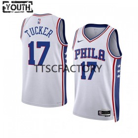 Dres Philadelphia 76ers P.J. Tucker 17 Nike 2022-23 Association Edition Bijela Swingman - Dječji